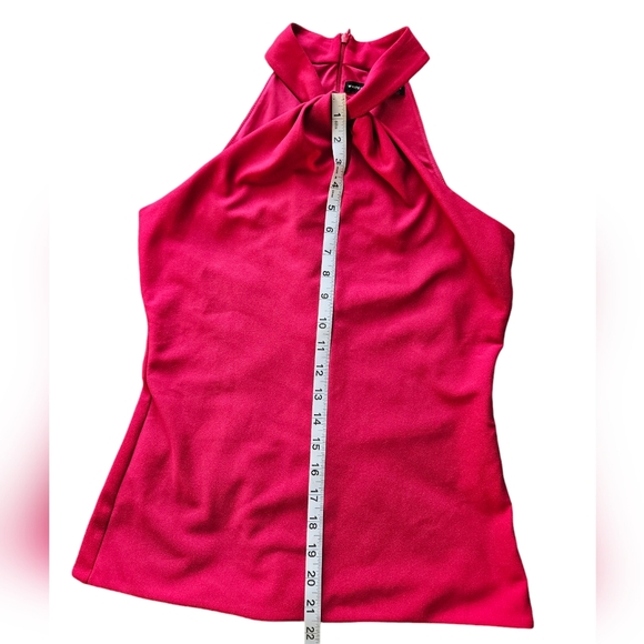 White House Black Market Hot Pink Twisted Halter Neck Sleeveless Top. Size s - Picture 7 of 8
